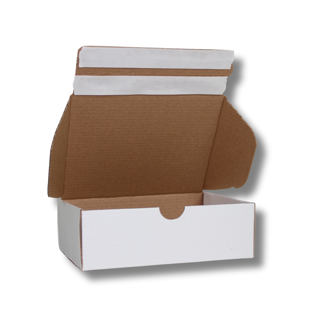 17x12,5x5,5 cm Çift Bant Yapıştırmalı Kutu Beyaz - 1000