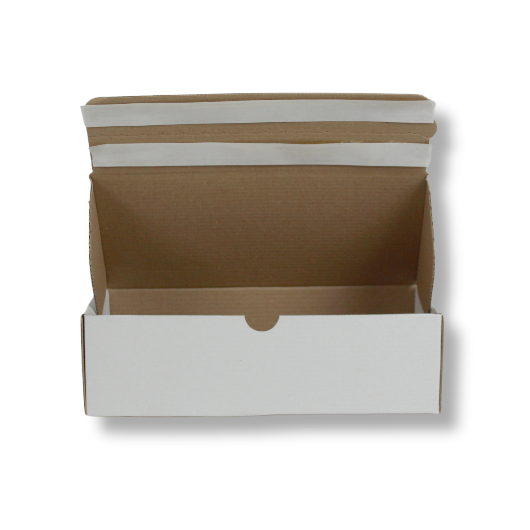 26x12,5x7,5 cm Çift Bant Yapıştırmalı Kutu Beyaz - 25