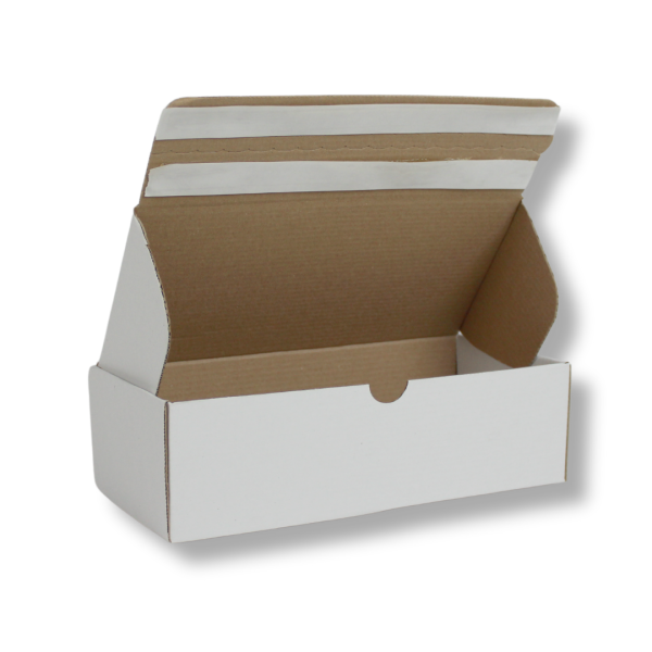 26x12,5x7,5 cm Çift Bant Yapıştırmalı Kutu Beyaz - 1000