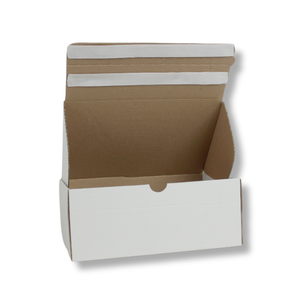 25x16x10 cm Çift Bant Yapıştırmalı Kutu Beyaz - 25