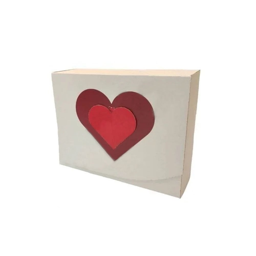 25,5x32x9,5 cm Kalp Hediye Kutusu 100