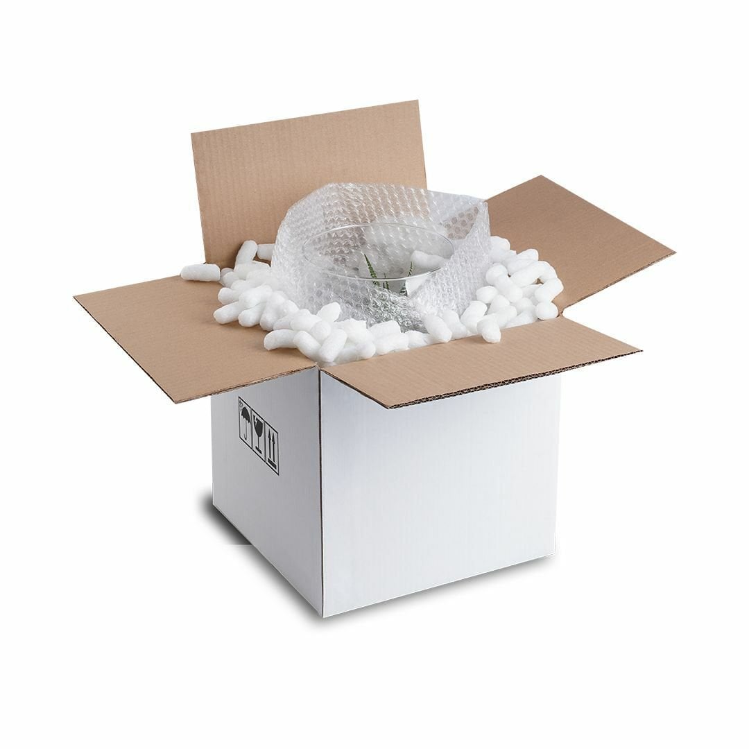 35x35x35 cm Çift Oluklu A-Box Taşıma Kolisi 50 - Beyaz