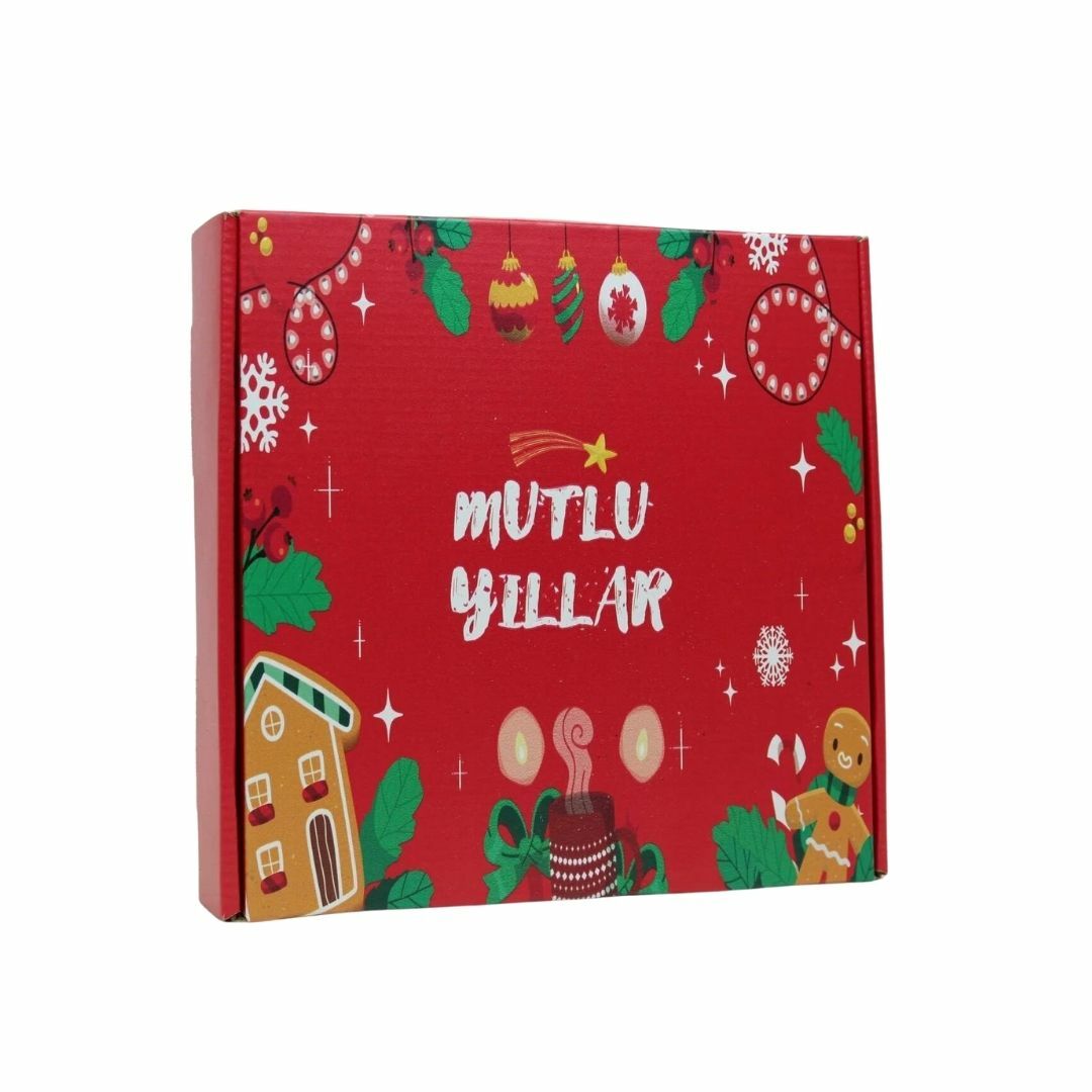 Yeni Yıl Plastik Kulplu Çanta 23x23x5 cm 10