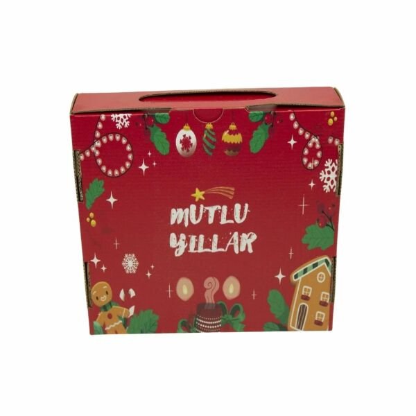 Yeni Yıl Plastik Kulplu Çanta 23x23x5 cm 10