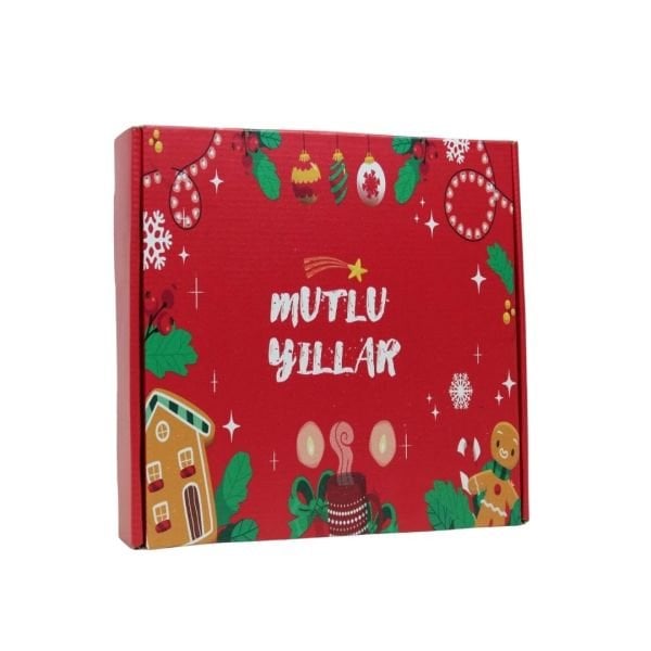 Yeni Yıl Plastik Kulplu Çanta 23x23x5 cm 1000