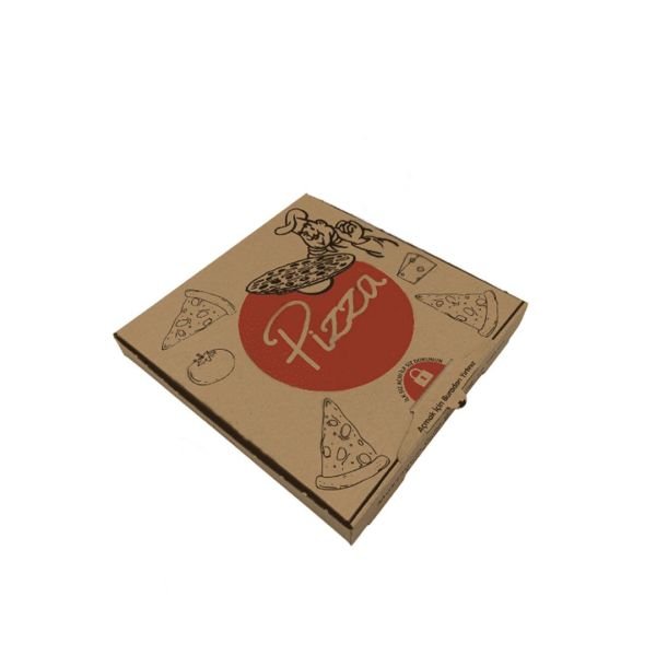 33x33x4 Cm Kilitli Baskılı Pizza Kutusu 500