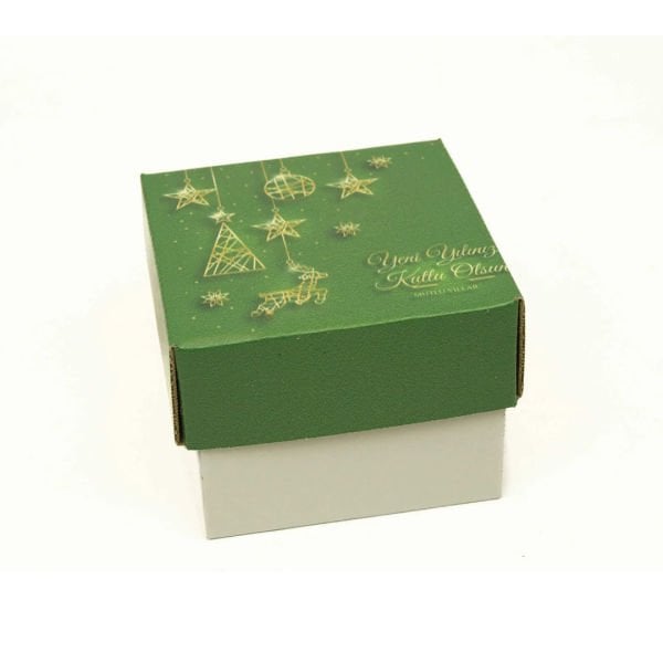 Yeni Yıl Hediye Kutuları 10x8,5x8,5 cm 25