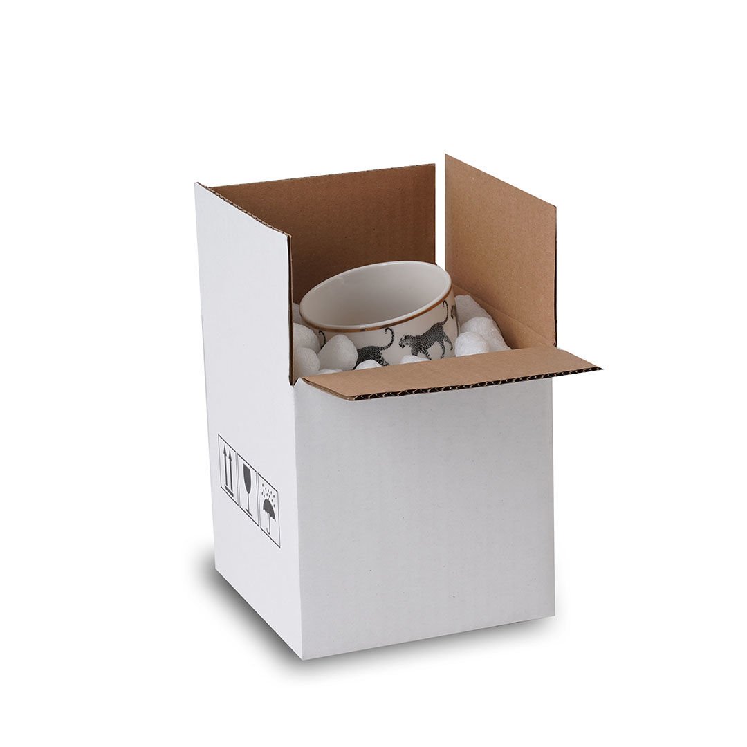 30x23x23 Cm Beyaz Tek Oluklu A-Box Taşıma Kolisi Beyaz - 100