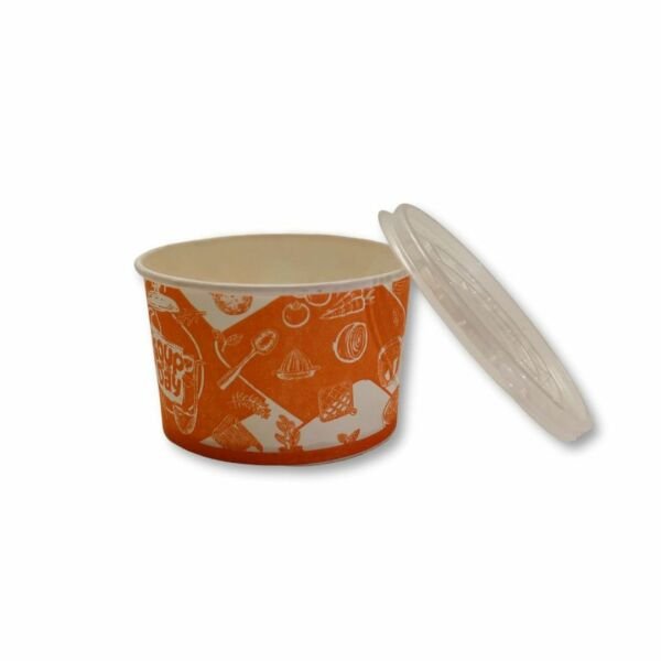 Kapaklı Karton Çorba Kasesi 16 Oz 100