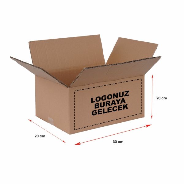 Baskılı E-Ticaret Kargo Kolisi 500 - 30x20x20 - Esmer