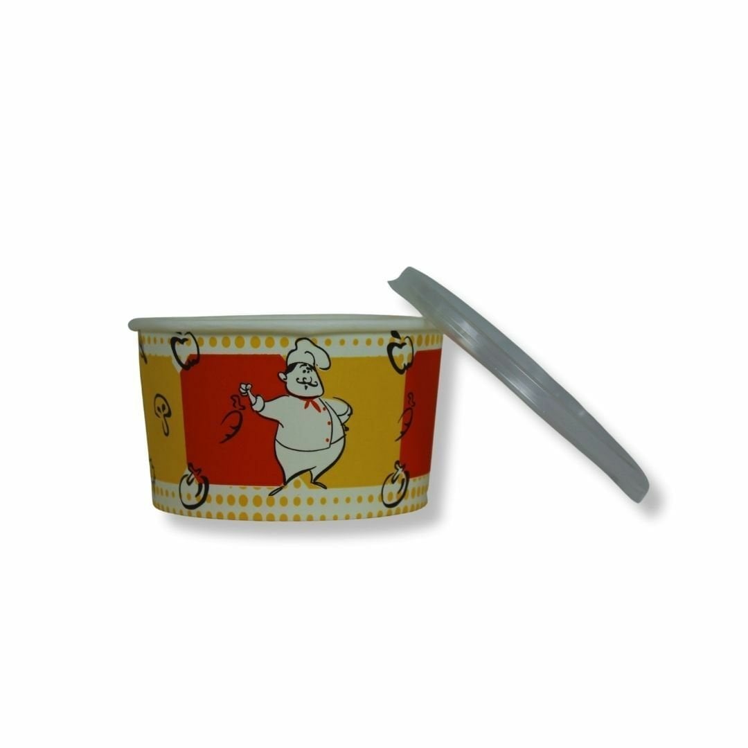 Kapaklı Karton Çorba Kasesi 16 Oz Model 2 500