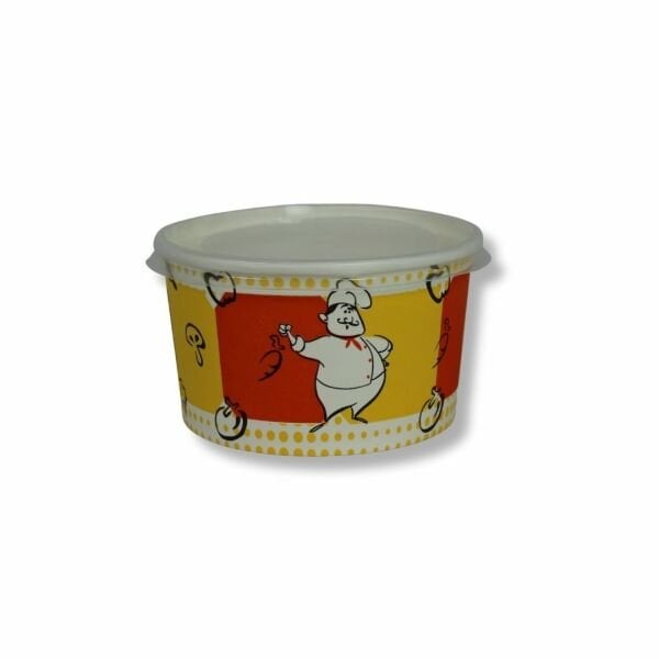 Kapaklı Karton Çorba Kasesi 16 Oz Model 2 1000