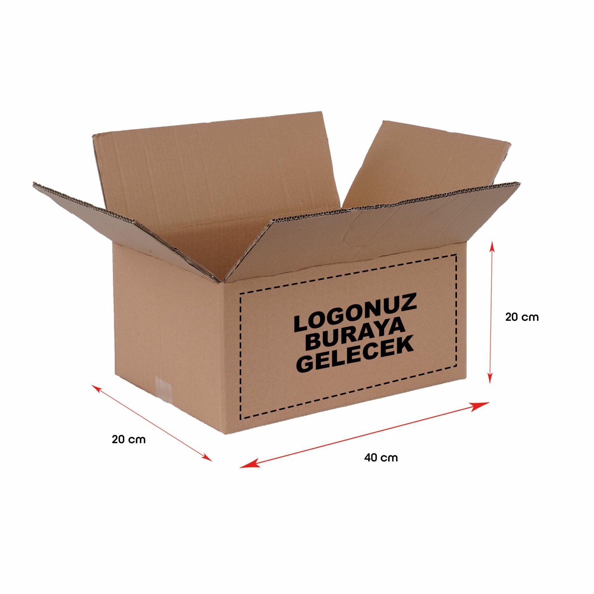 Baskılı E-Ticaret Kargo Kolisi 500 - 40x20x20 - Esmer