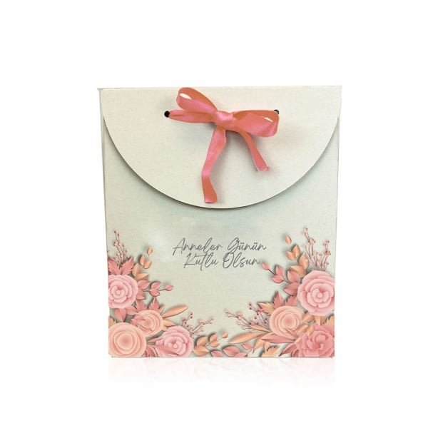 Pembe Kurdeleli Anneler Günü Hediye Paketi 30x10x35 Cm 5