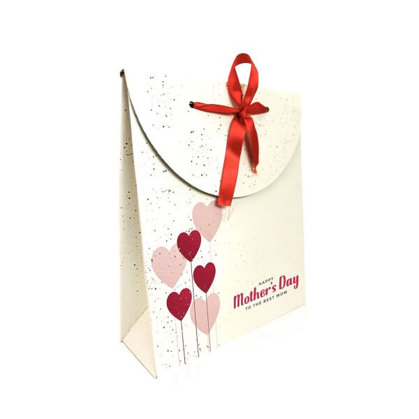 Kırmızı Kurdeleli Anneler Günü Hediye Paketi 30x10x35 Cm 10