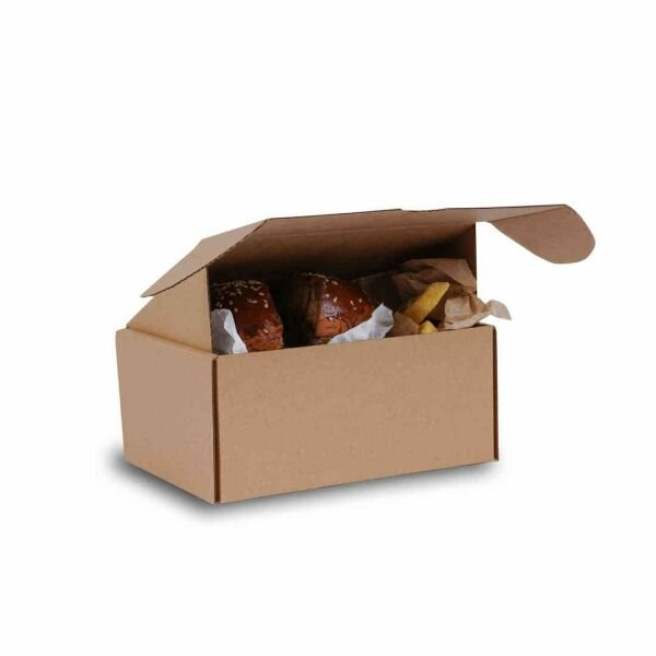 18,4x13x8 cm Esmer Hamburger Menü Kutusu Seperatörlü 250 - Esmer