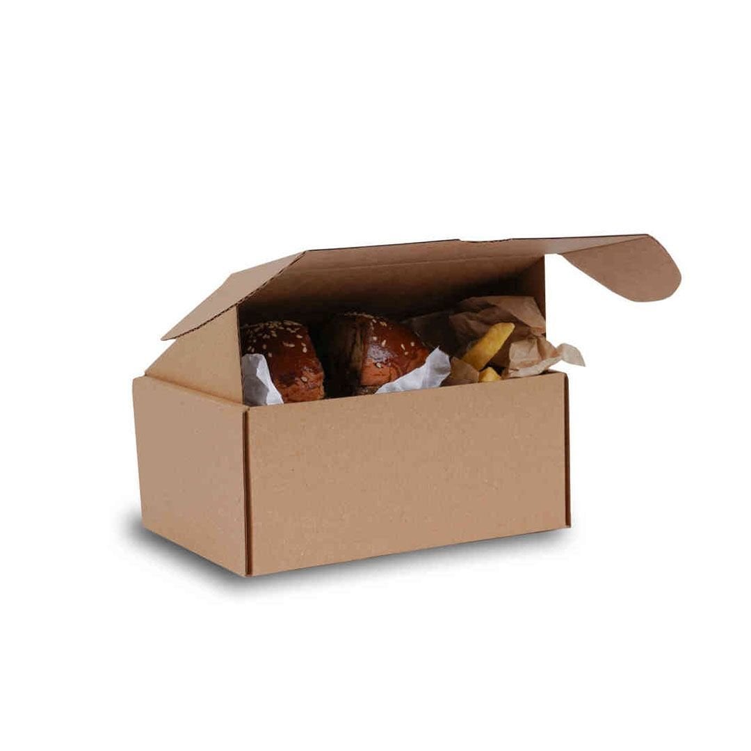 18,4x13x8 cm Esmer Hamburger Menü Kutusu Seperatörlü 500 - Esmer