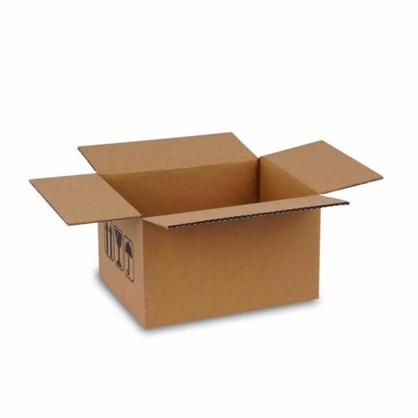 30x25x12 cm Esmer Tek Oluklu A-Box Taşıma Kolisi