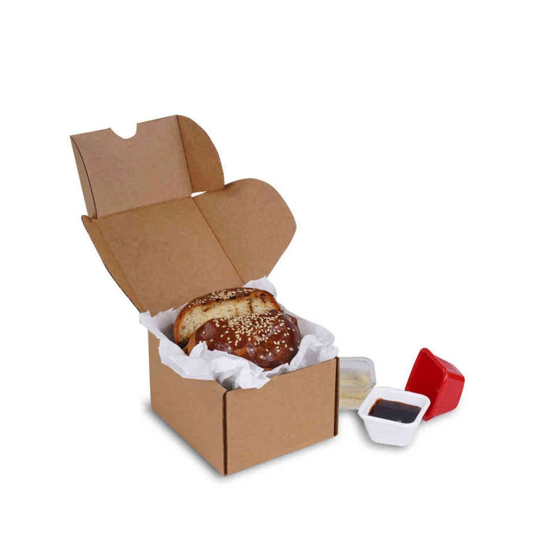 13x11,5x8 cm Esmer Hamburger Kutusu 500 - Esmer