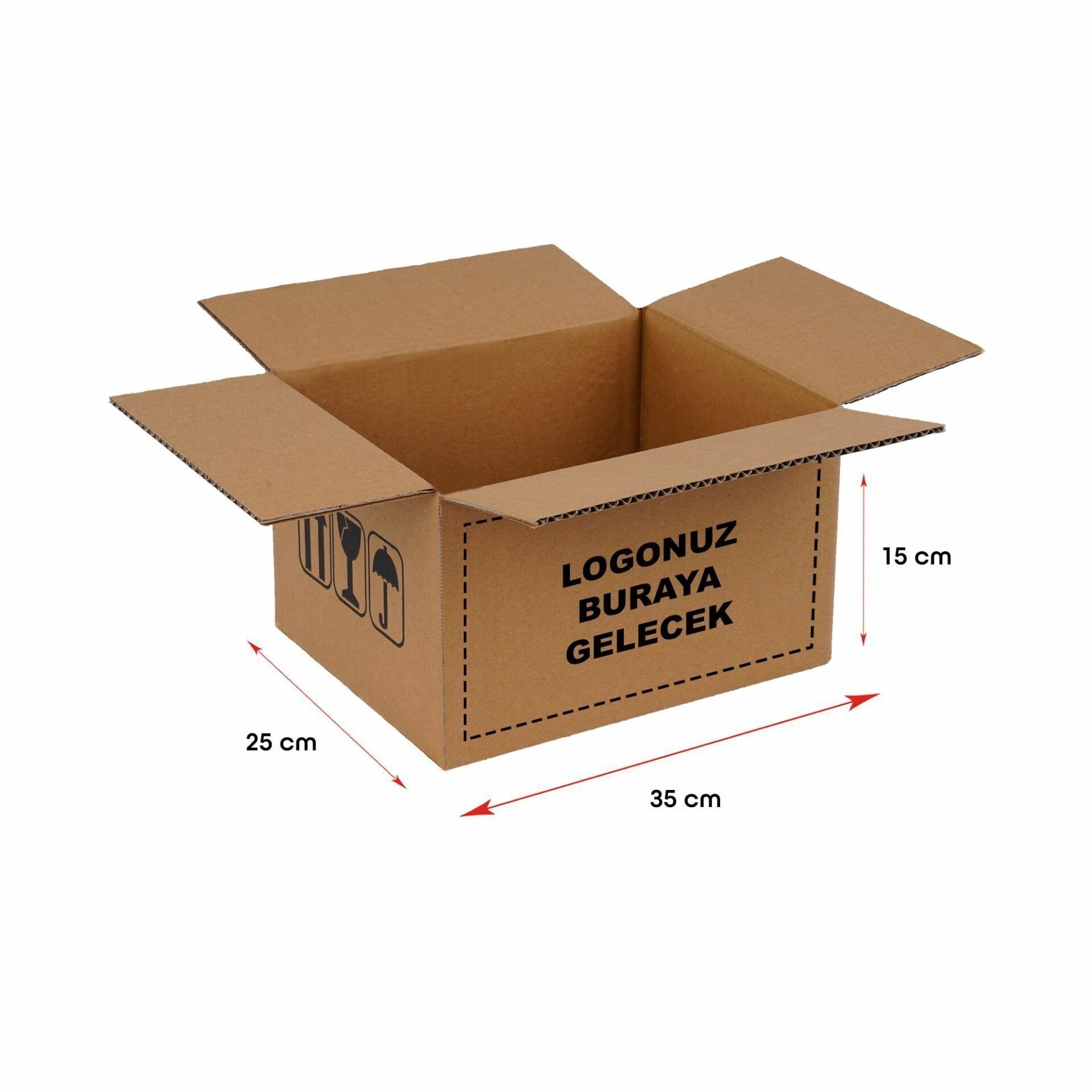 Baskılı Ekonomik Kargo Kolisi 10 - 35x25x15 - Esmer