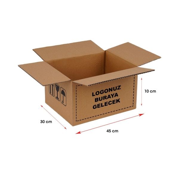 Baskılı Ekonomik Kargo Kolisi 10 - 45x30x10 - Esmer