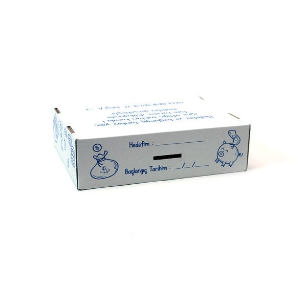 5 Bin TL Hedefli Kumbara 27,5x22,5x7,5 Cm Beyaz - 3