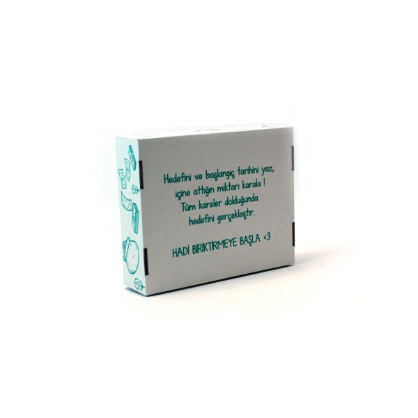 10 Bin TL Hedefli Kumbara 27,5x22,5x7,5 Cm Beyaz - 10