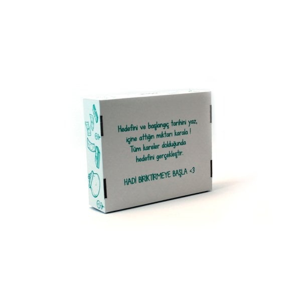 10 Bin TL Hedefli Kumbara 27,5x22,5x7,5 Cm Beyaz - 20