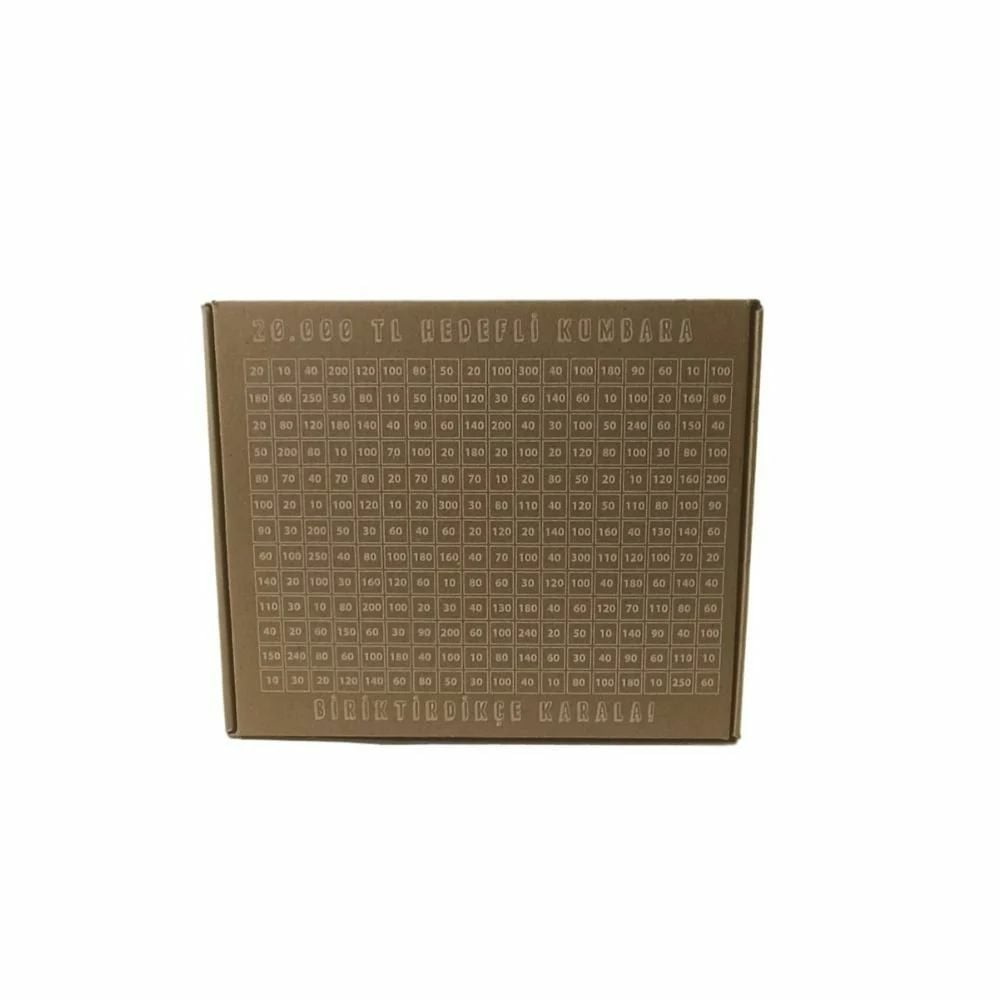 20 Bin TL Hedefli Kumbara 27,5x22,5x7,5 cm