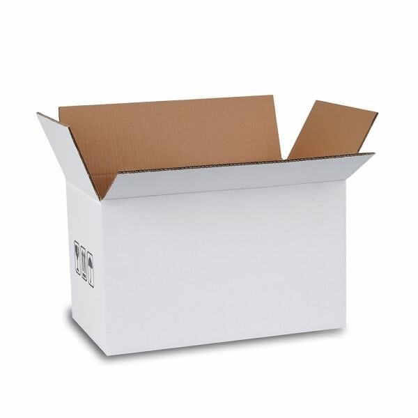 40x25x25 cm Beyaz Çift Oluklu A-Box Taşıma Kolisi