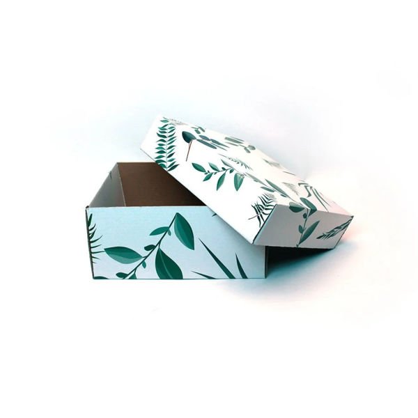 35,5x31x15,5 cm Çiçekli Hediye Kutusu 10 Adet