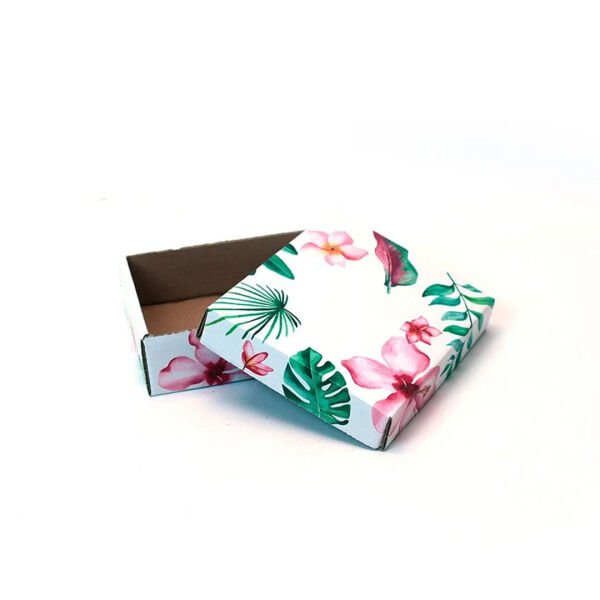 Renkli Çiçekli Hediye Kutusu 20x16x6 cm 5 Adet