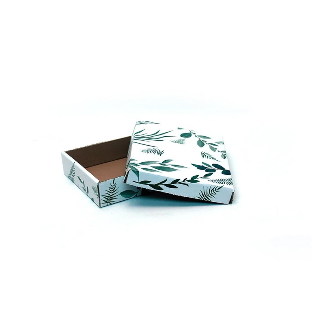 Çiçekli Hediye Kutusu 25,5x21x6 cm 3 Adet