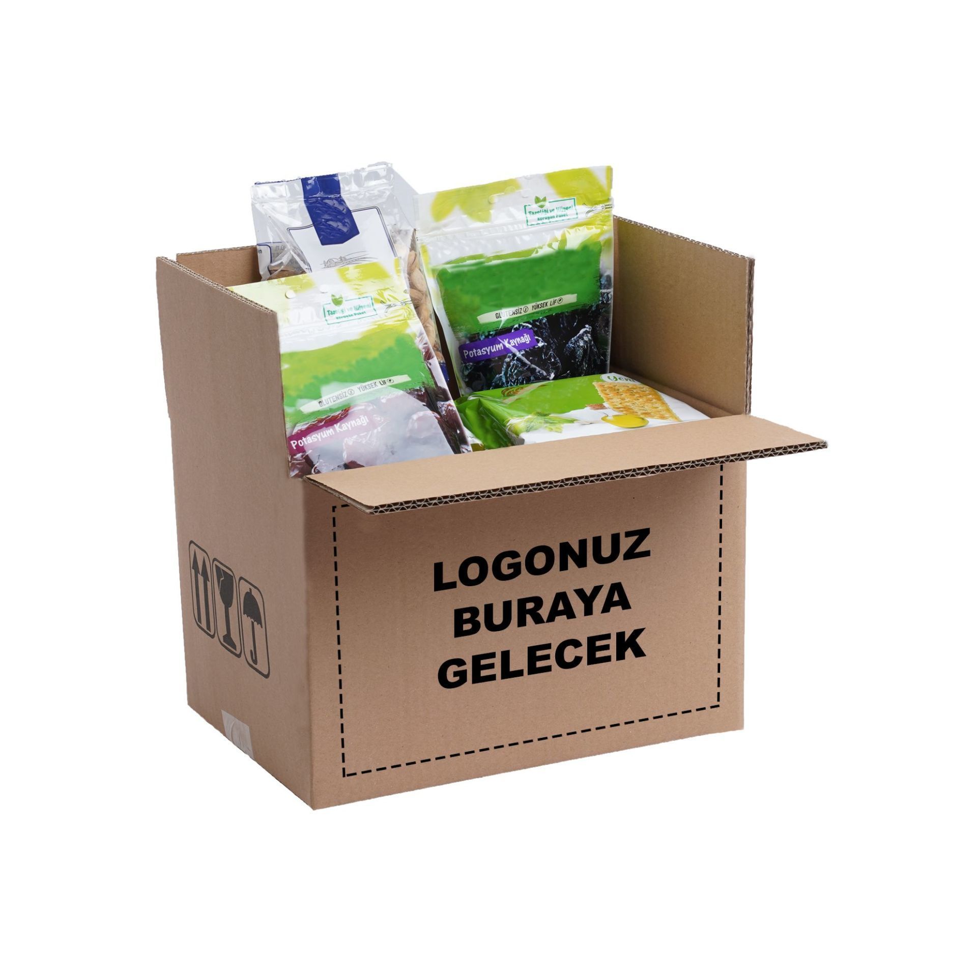 Baskılı Taşıma Kolisi 50 - 50x30x30 - Esmer
