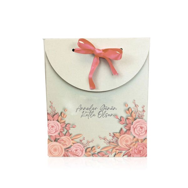 Pembe Kurdeleli Anneler Günü Hediye Paketi  20x10x25 cm 10