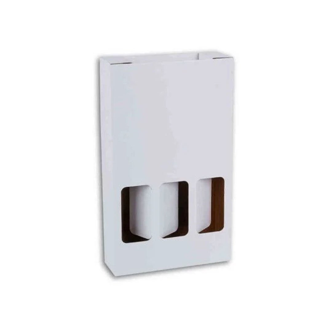 Beyaz 3'lü Şişe Kutusu 23,5x8x35,3 cm 200 - Beyaz