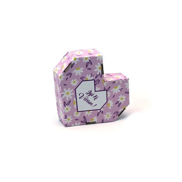 Kalpli Dilekli Hediye Kutusu 17x16,5x5 cm 3 Adet