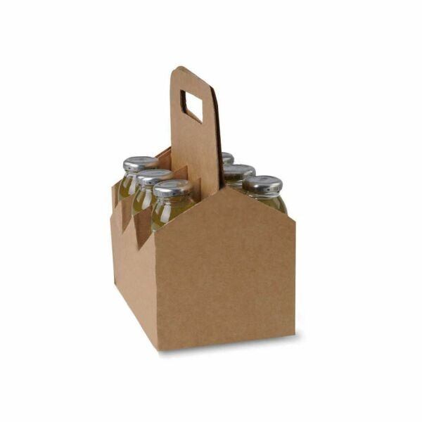 21,6x14,8x16 cm 6'lı Şişe Kutusu 500 - Esmer