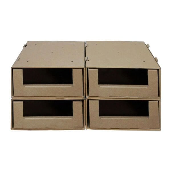 49,5x39,5x17,5 cm Çok Amaçlı Modüler Çekmeceli Açık Raf Sistemi İç+Dış