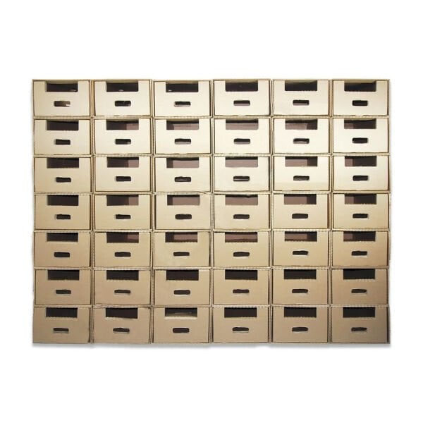 39,6x39,6x34,6 cm Çok Amaçlı Modüler Çekmeceli Raf Sistemi İç+Dış 50