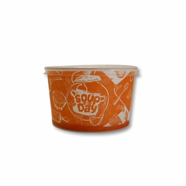 Kapaklı Karton Çorba Kasesi 16 Oz 50