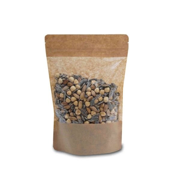 20x30+5 cm Geniş Pencereli Kraft Doypack 250