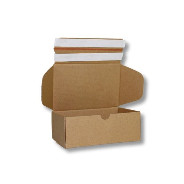 20x12,5x7,5 cm Çift Bantlı Yapıştırmalı Kutu Esmer - 1000