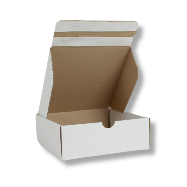 17x17x6 cm Çift Bant Yapıştırmalı Kutu Beyaz - 100